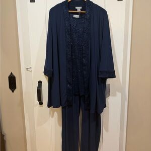 Catherines Navy Blue Lace 3-Piece Ensemble